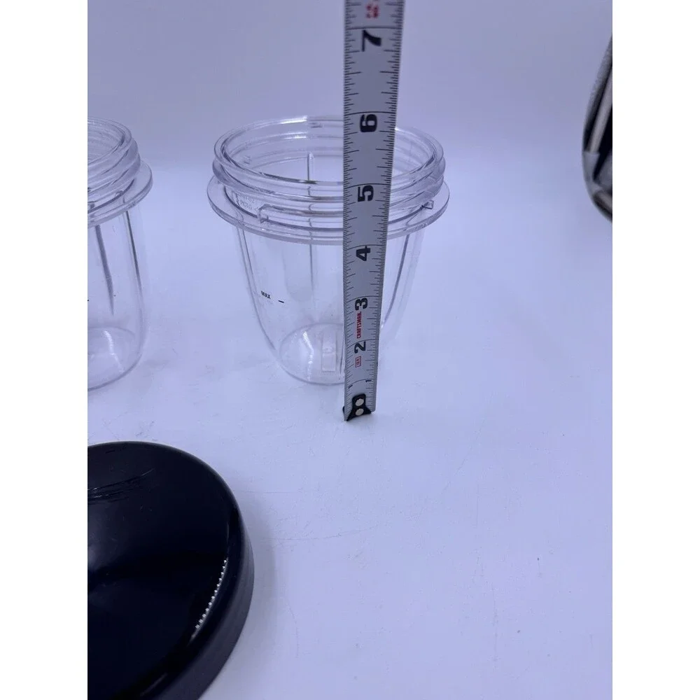 Veggie Bullet VB-102 Blender Replacement Cup Set 2 Cups with Lids and 1 Blade